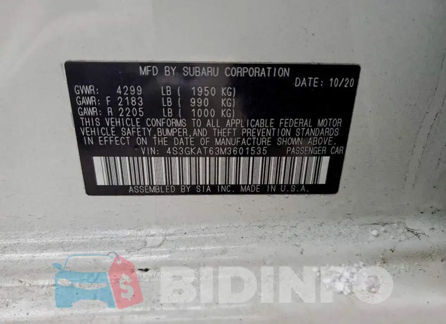 4S3GKAT63M3601535 Photo# 12