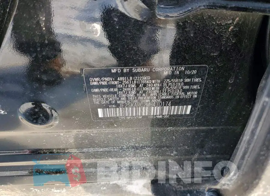 JF2SKARC2MH430174 Photo# 13
