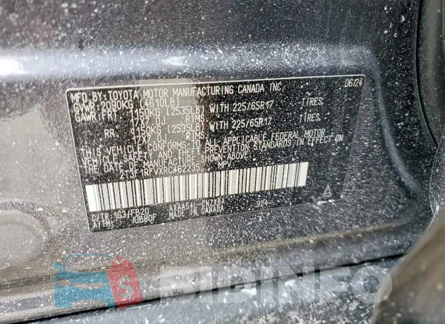 2T3F1RFVXRC462235 Photo# 13