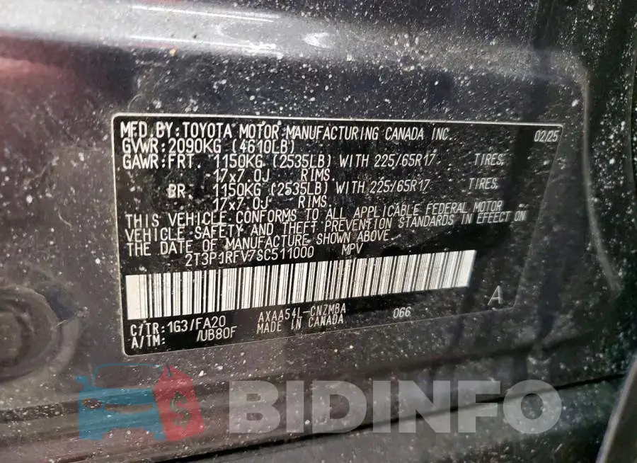 2T3P1RFV7SC511000 Photo# 13