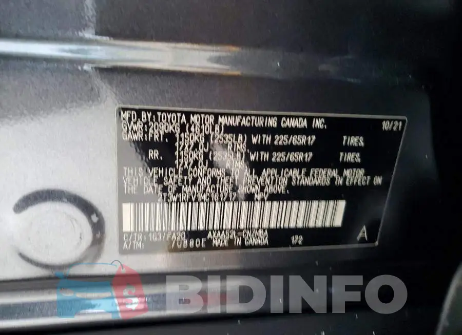 2T3W1RFV1MC161717 Photo# 12