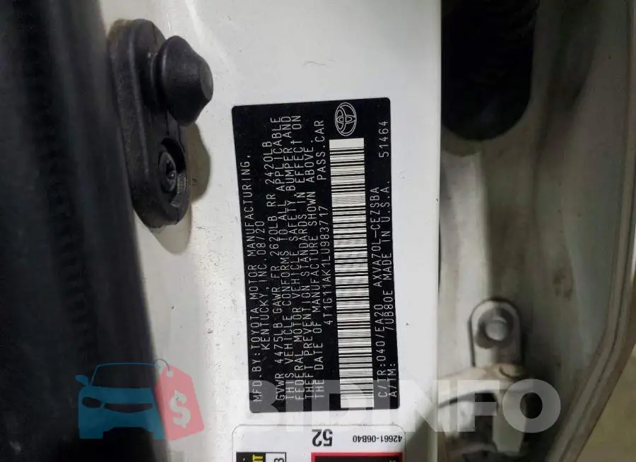 4T1G11AK1LU983717 Photo# 12