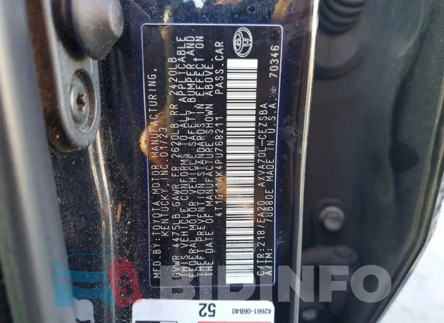 4T1G11AK4PU768211 Photo# 12