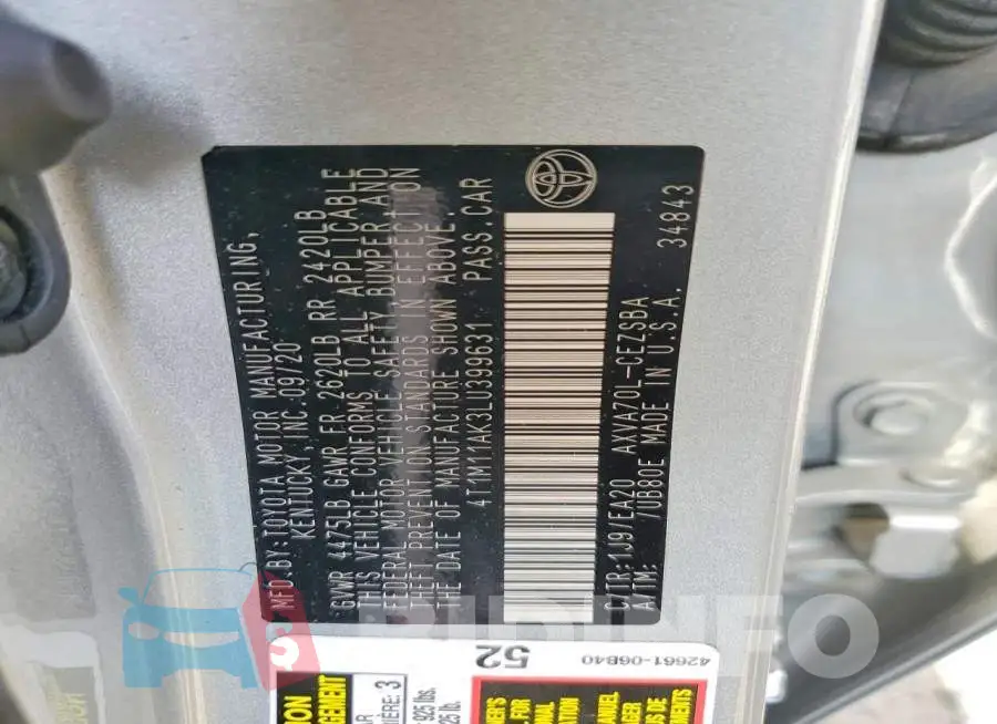 4T1M11AK3LU399631 Photo# 12