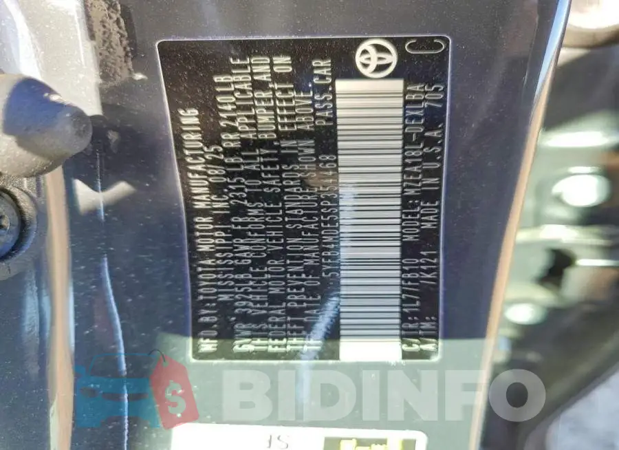 5YFB4MDE5SP354468 Photo# 12