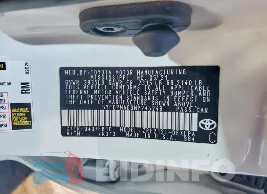 5YFEPMAE0MP245248 Photo# 12