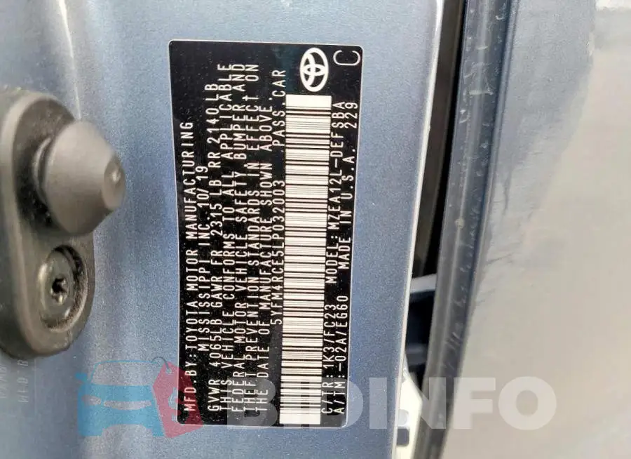 5YFM4RCE5LP032003 Photo# 13
