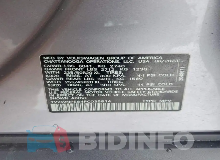 1V2WNPE84PC035814 Photo# 13