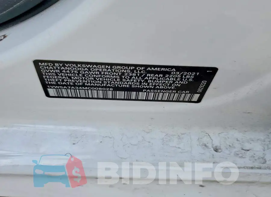 1VWSA7A34MC008028 Photo# 12