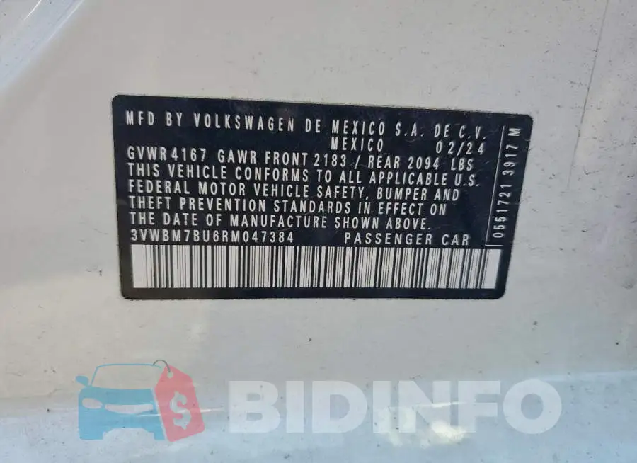 3VWBM7BU6RM047384 Photo# 12