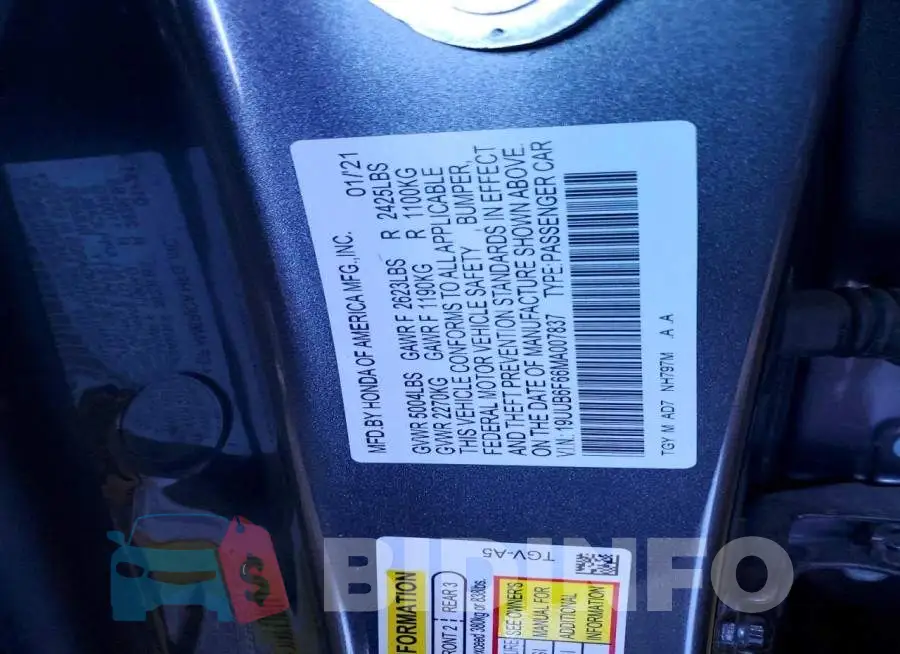 19UUB6F66MA007837 Photo# 12