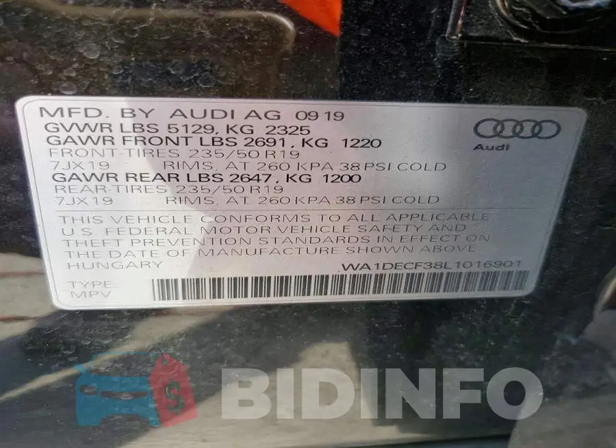 WA1DECF38L1016901 Photo# 12