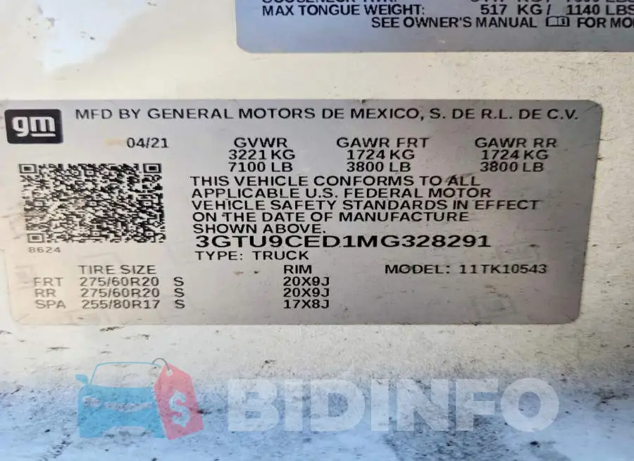 3GTU9CED1MG328291 Photo# 12