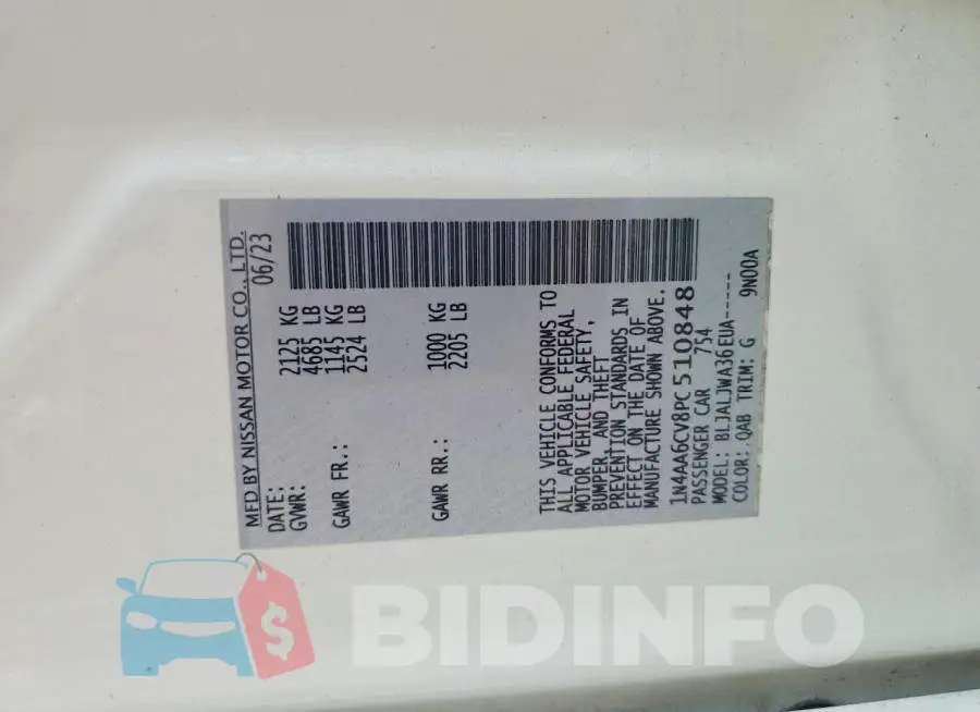 1N4AA6CV8PC510848 Photo# 12