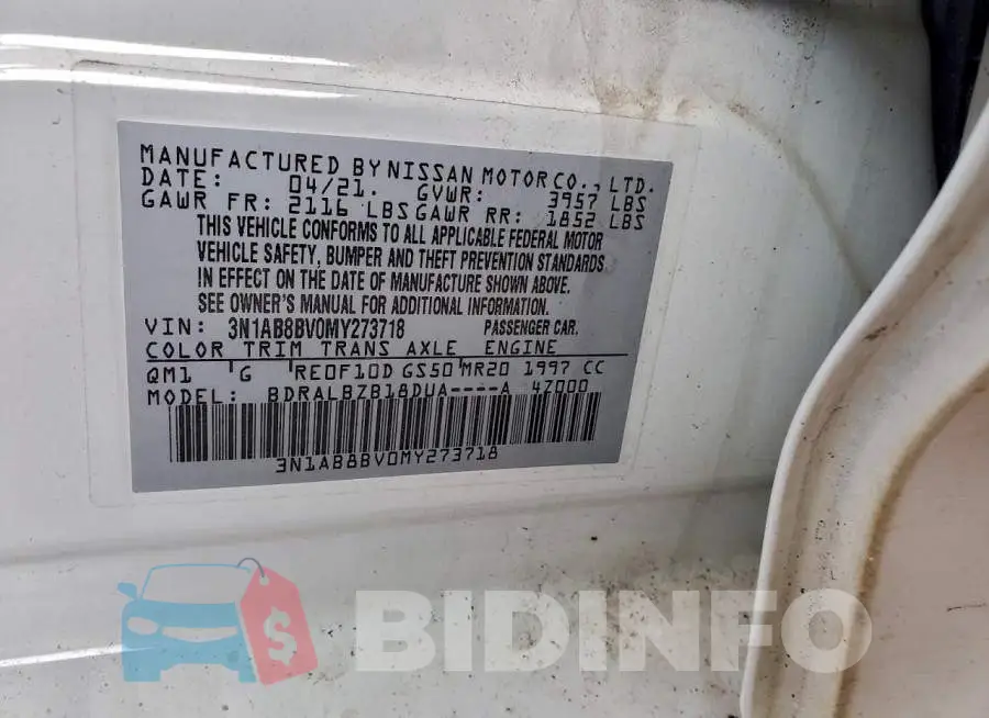3N1AB8BV0MY273718 Photo# 12