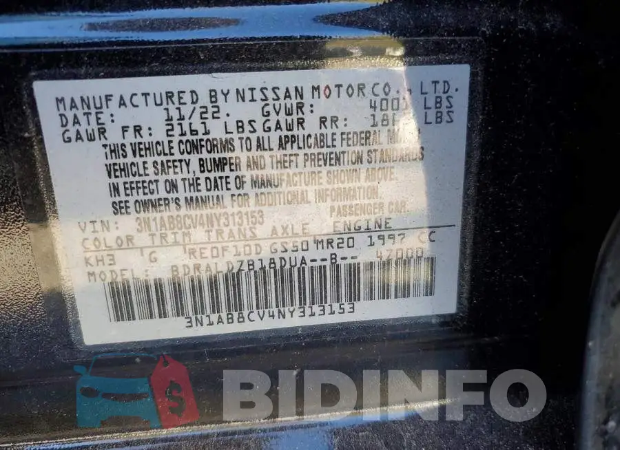 3N1AB8CV4NY313153 Photo# 13