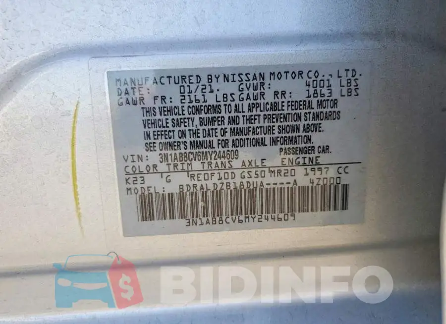 3N1AB8CV6MY244609 Photo# 13