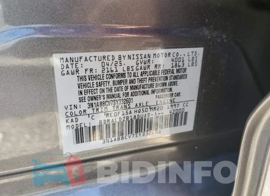 3N1AB8CV7SY332601 Photo# 12