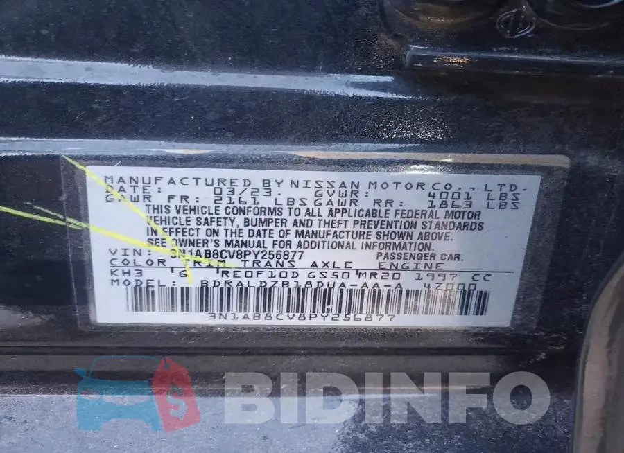 3N1AB8CV8PY256877 Photo# 12