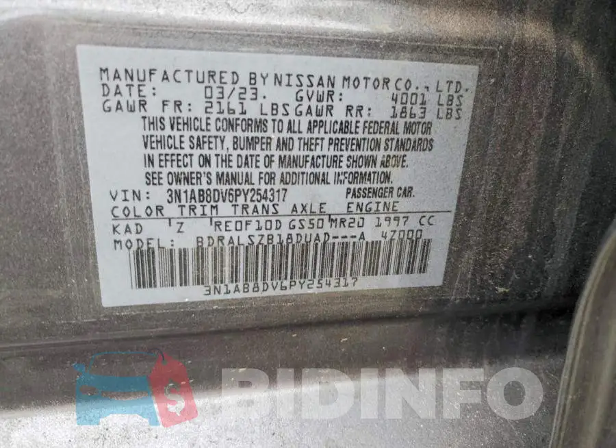 3N1AB8DV6PY254317 Photo# 12