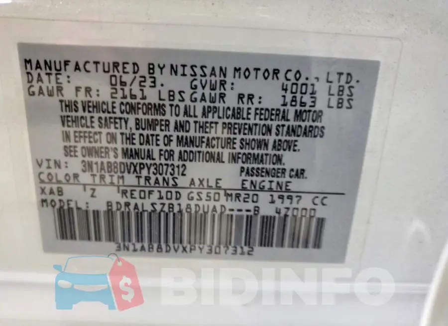 3N1AB8DVXPY307312 Photo# 12