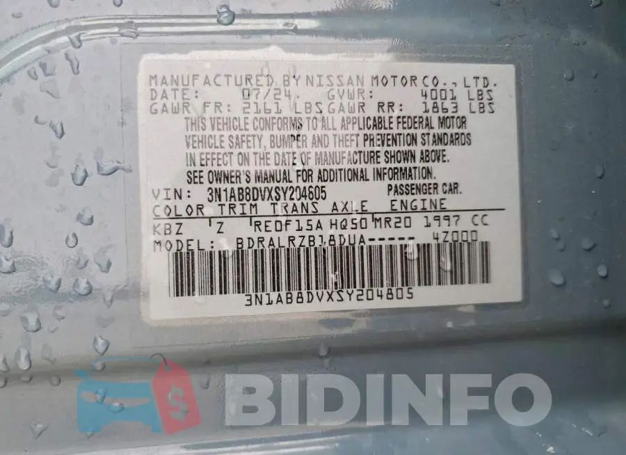 3N1AB8DVXSY204805 Photo# 13