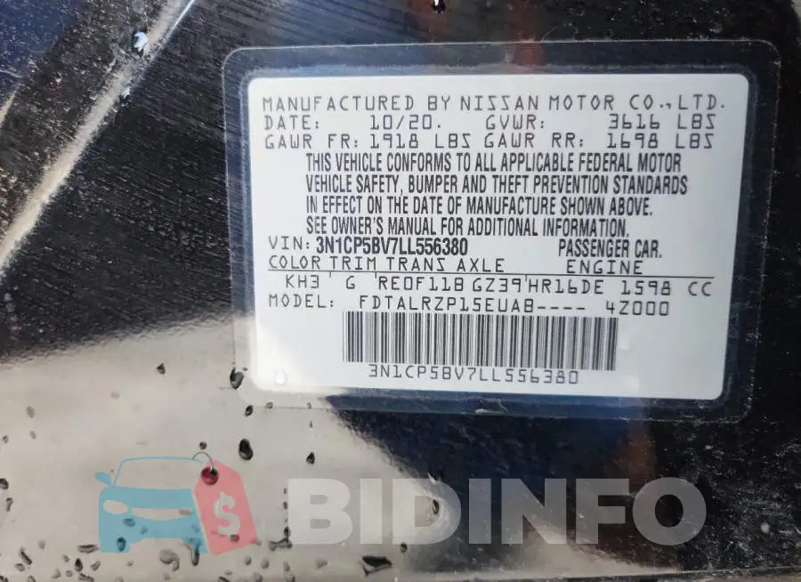 3N1CP5BV7LL556380 Photo# 13