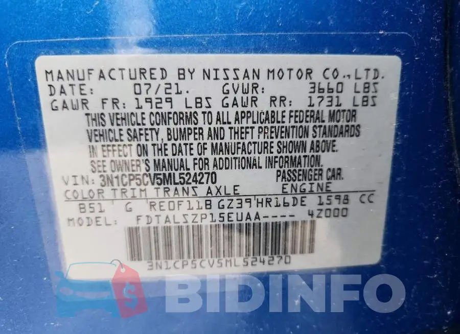 3N1CP5CV5ML524270 Photo# 13