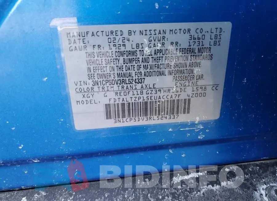 3N1CP5DV3RL524337 Photo# 13