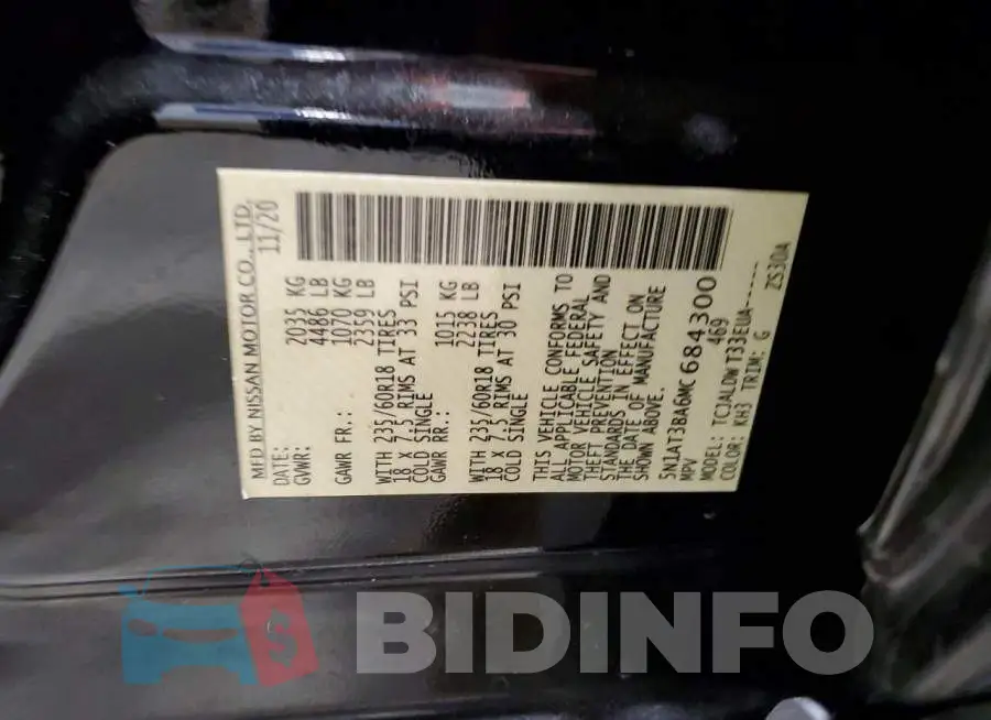 5N1AT3BA6MC684300 Photo# 14