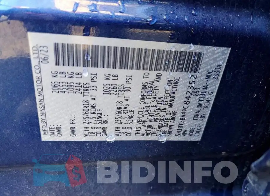 5N1BT3BA4PC842352 Photo# 13