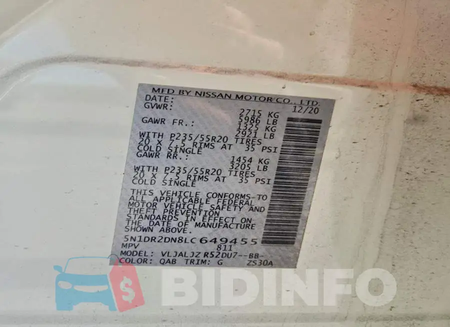 5N1DR2DN8LC649455 Photo# 12