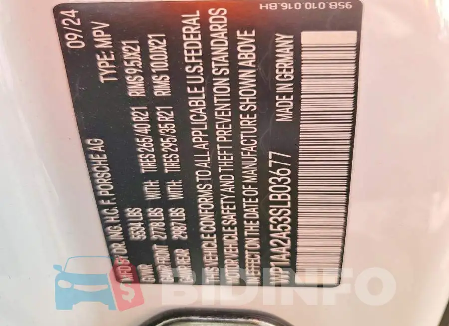WP1AA2A53SLB03677 Photo# 14