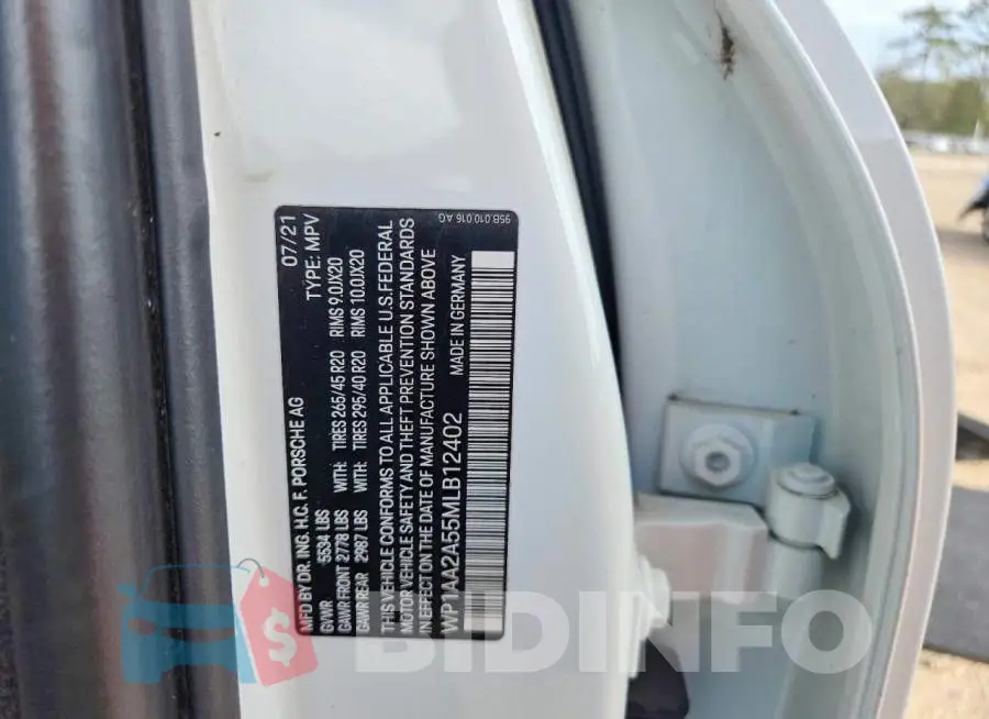 WP1AA2A55MLB12402 Photo# 14