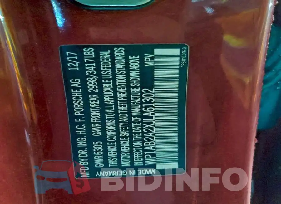 WP1AB2A2XJLA61302 Photo# 13