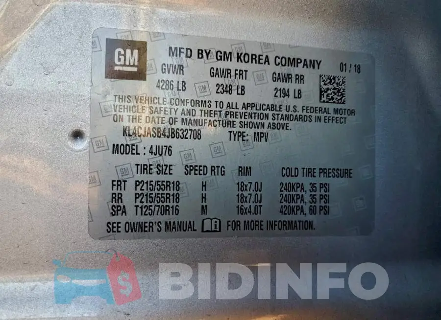 KL4CJASB4JB632708 Photo# 13