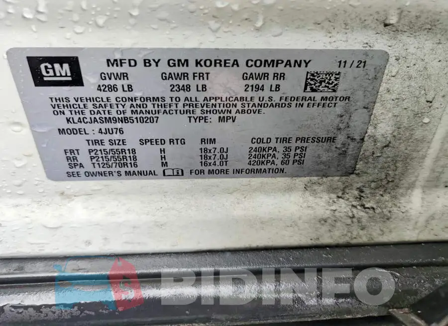 KL4CJASM9NB510207 Photo# 12