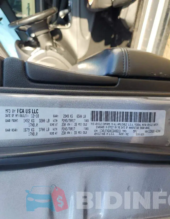 1C4RJFAGXKC648613 Photo# 13