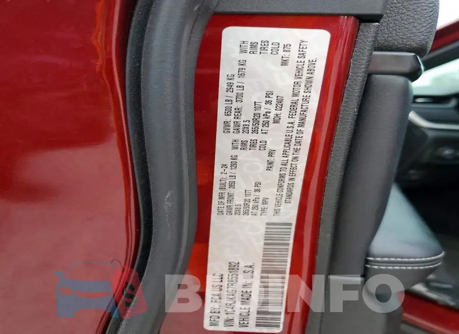 1C4RJKAG7R8551892 Photo# 14