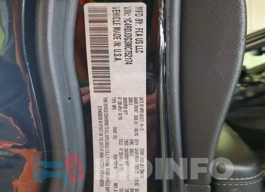 1C4RDJDG3MC752174 Photo# 13