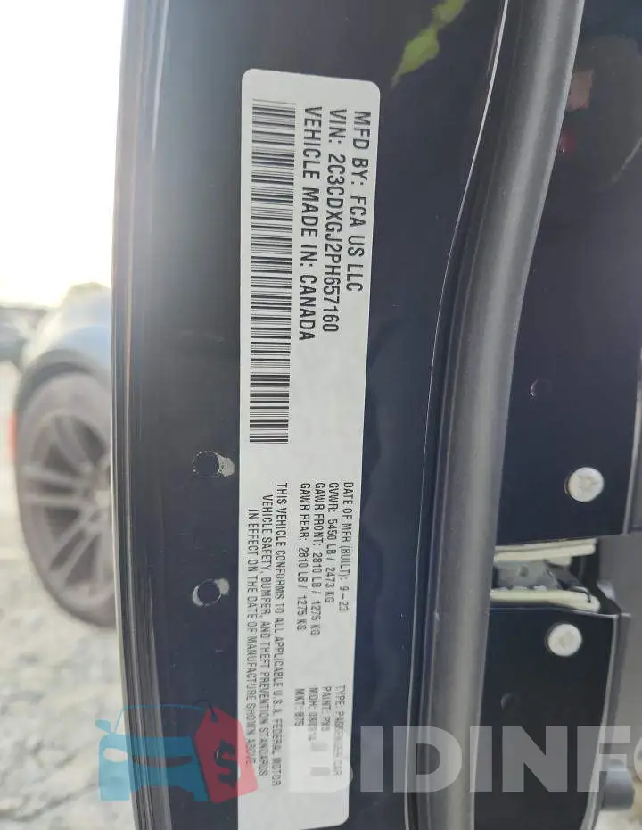2C3CDXGJ2PH657160 Photo# 12