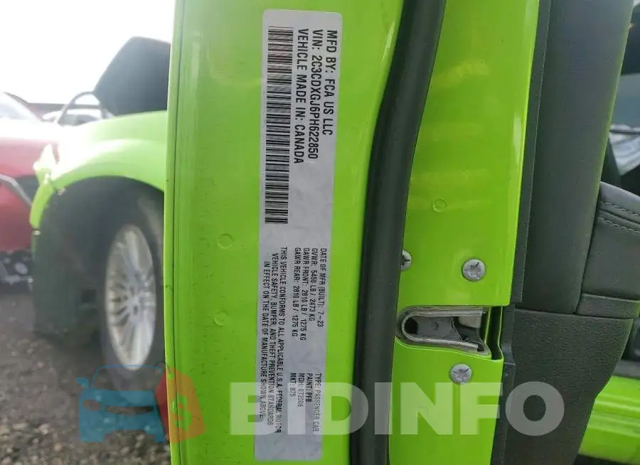 2C3CDXGJ6PH622850 Photo# 12