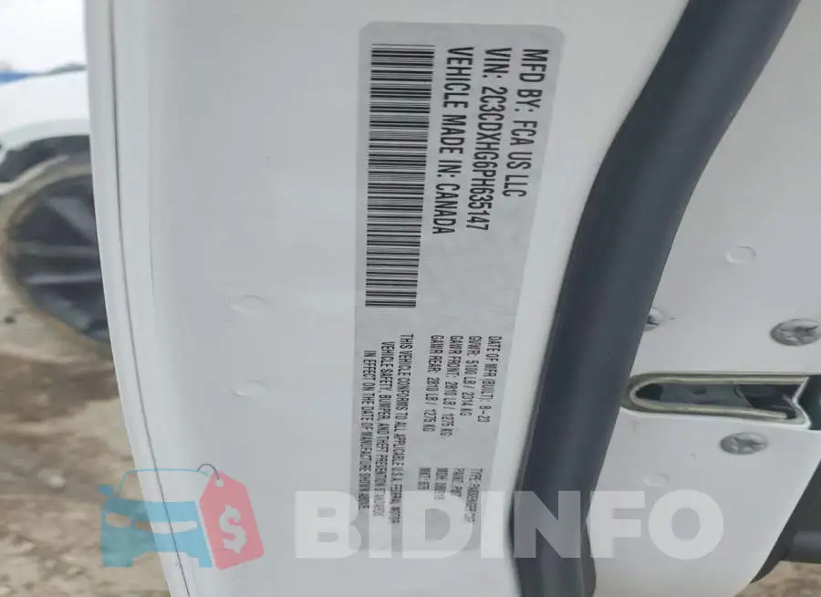 2C3CDXHG6PH635147 Photo# 13