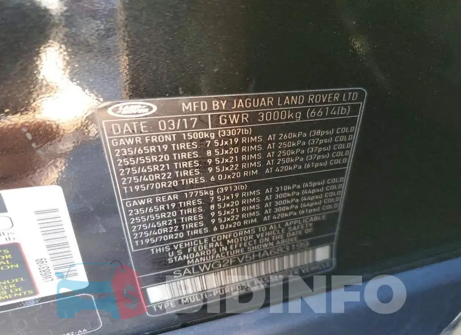 SALWG2FV5HA683199 Photo# 14