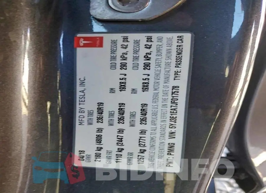 5YJ3E1EA7JF017578 Photo# 13