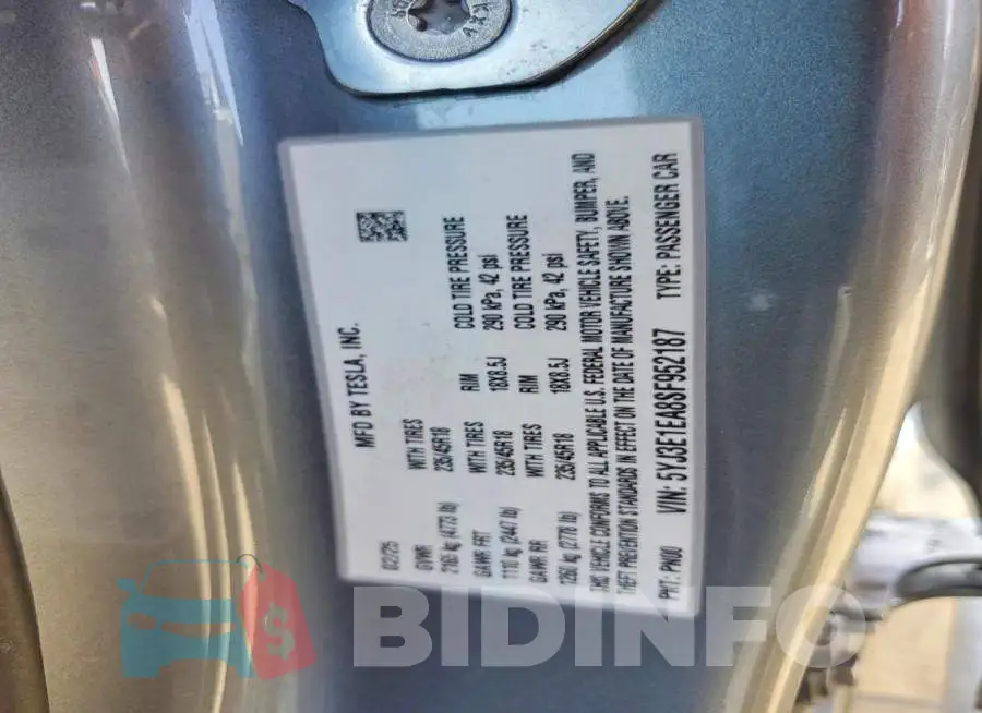 5YJ3E1EA8SF952187 Photo# 13