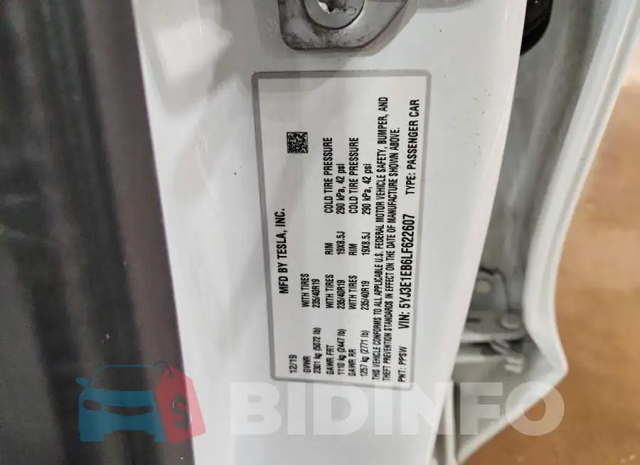 5YJ3E1EB6LF622607 Photo# 13