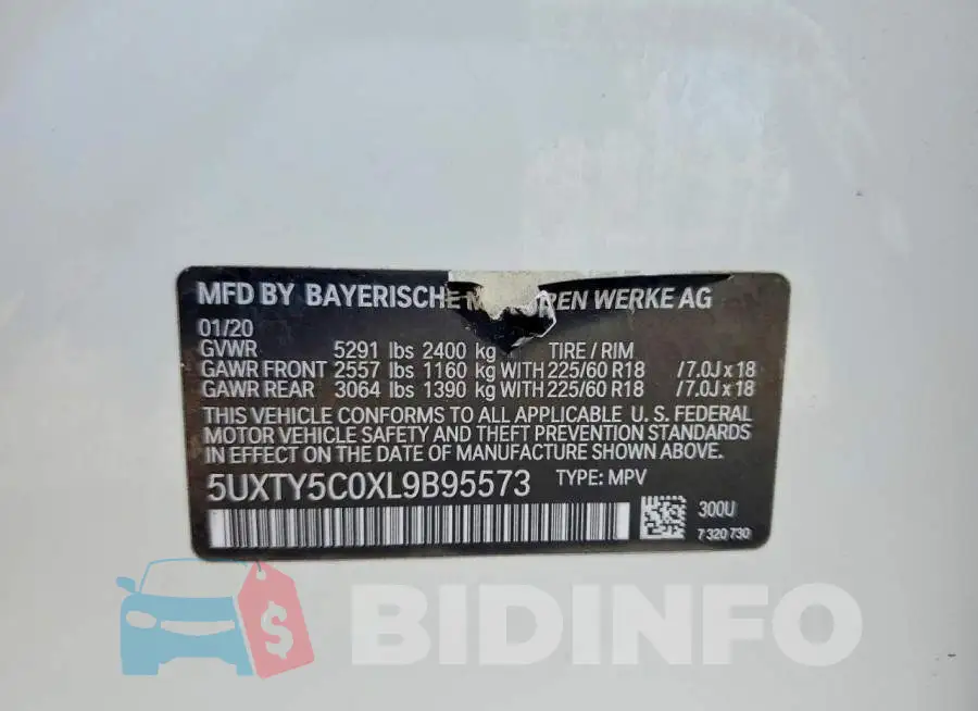 5UXTY5C0XL9B95573 Photo# 12