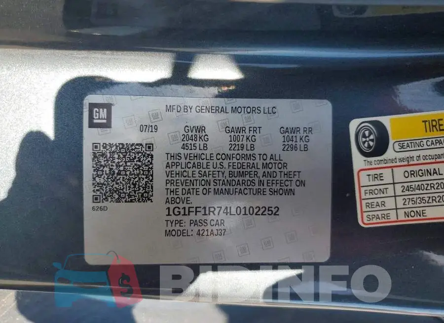 1G1FF1R74L0102252 Photo# 12