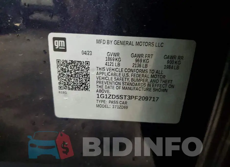1G1ZD5ST3PF209717 Photo# 12